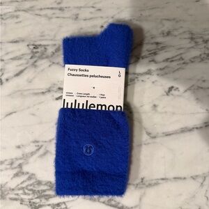 lululemon athletica Blue Fuzzy Socks